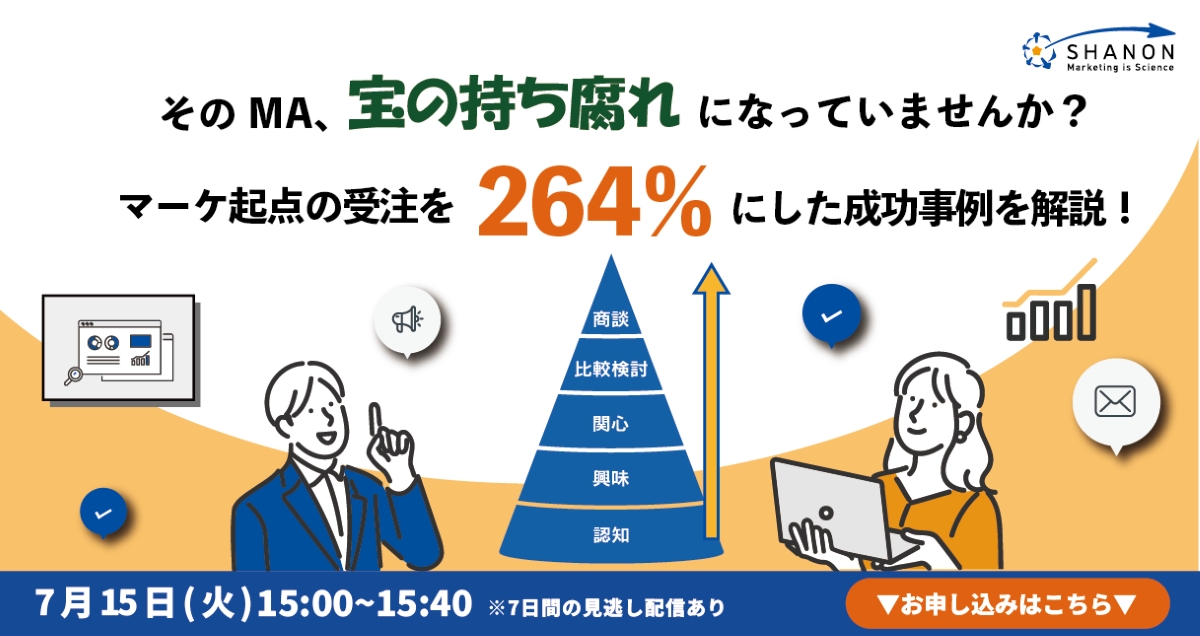 そのMA、宝の持ち腐れになっていませんか？ マーケ起点の受注を264％に 